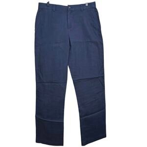 Polo By Ralph Lauren Boys Linen Cotton Pants Size 20 XL Navy Blue Summer Vacay